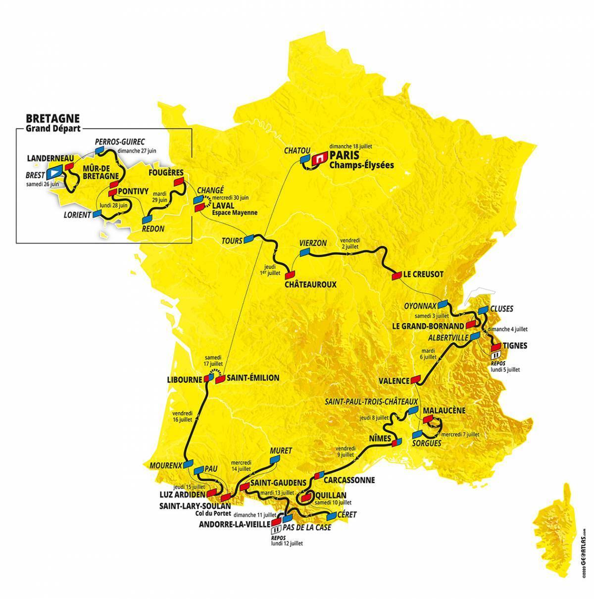 Carte Tour de France